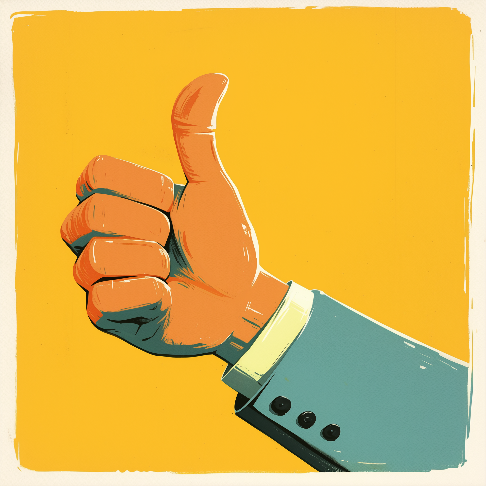 Pouce levé, satisfaction client